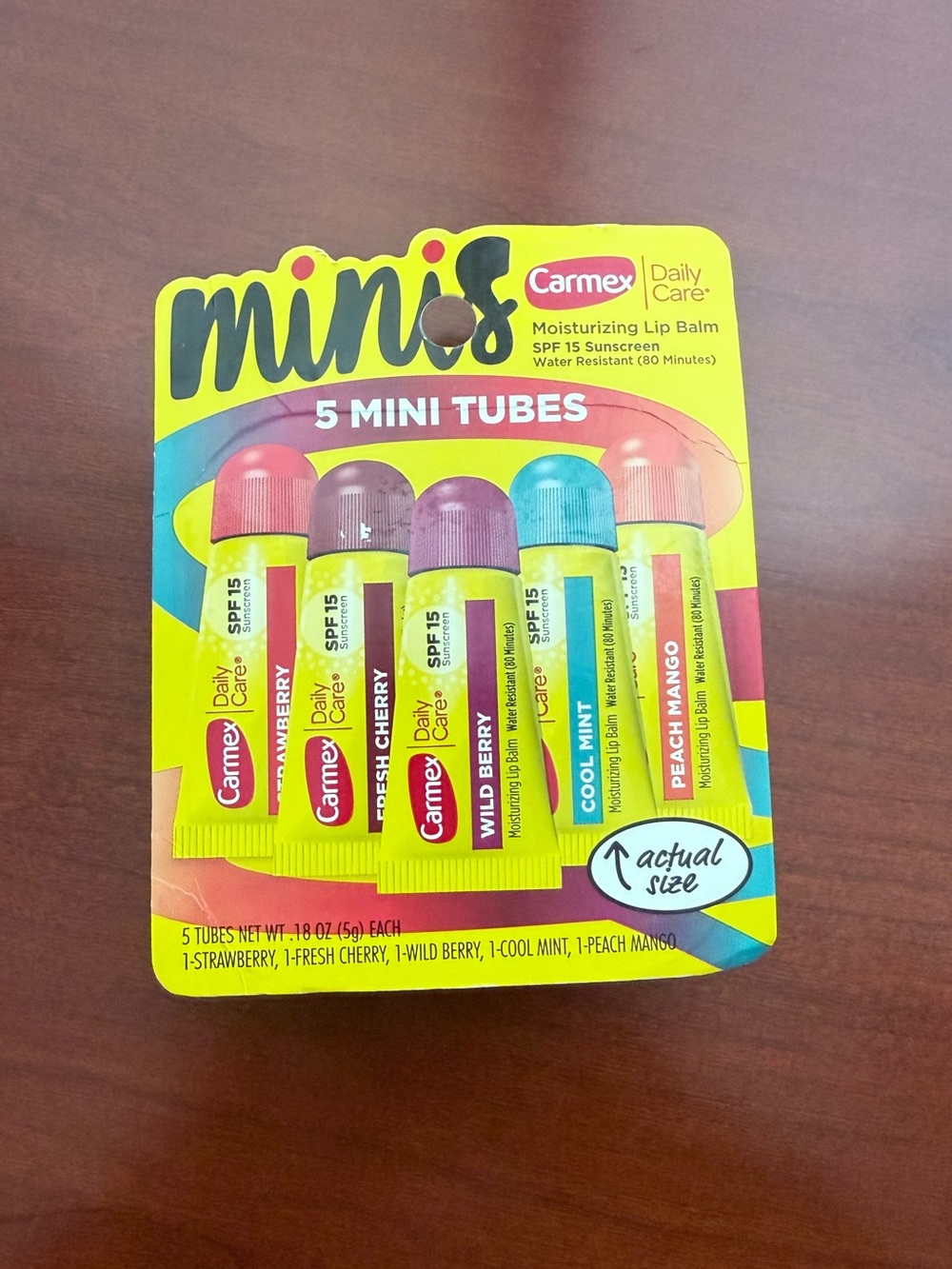 Carmex Daily Care Mini Moisturizing Lip Balms | SPF 15 | 5-Pack | NWT